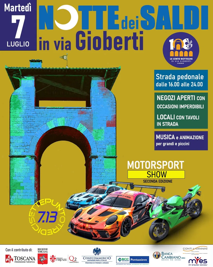 Notte dei Saldi in Via Gioberti — Martedì 7 luglio 2026